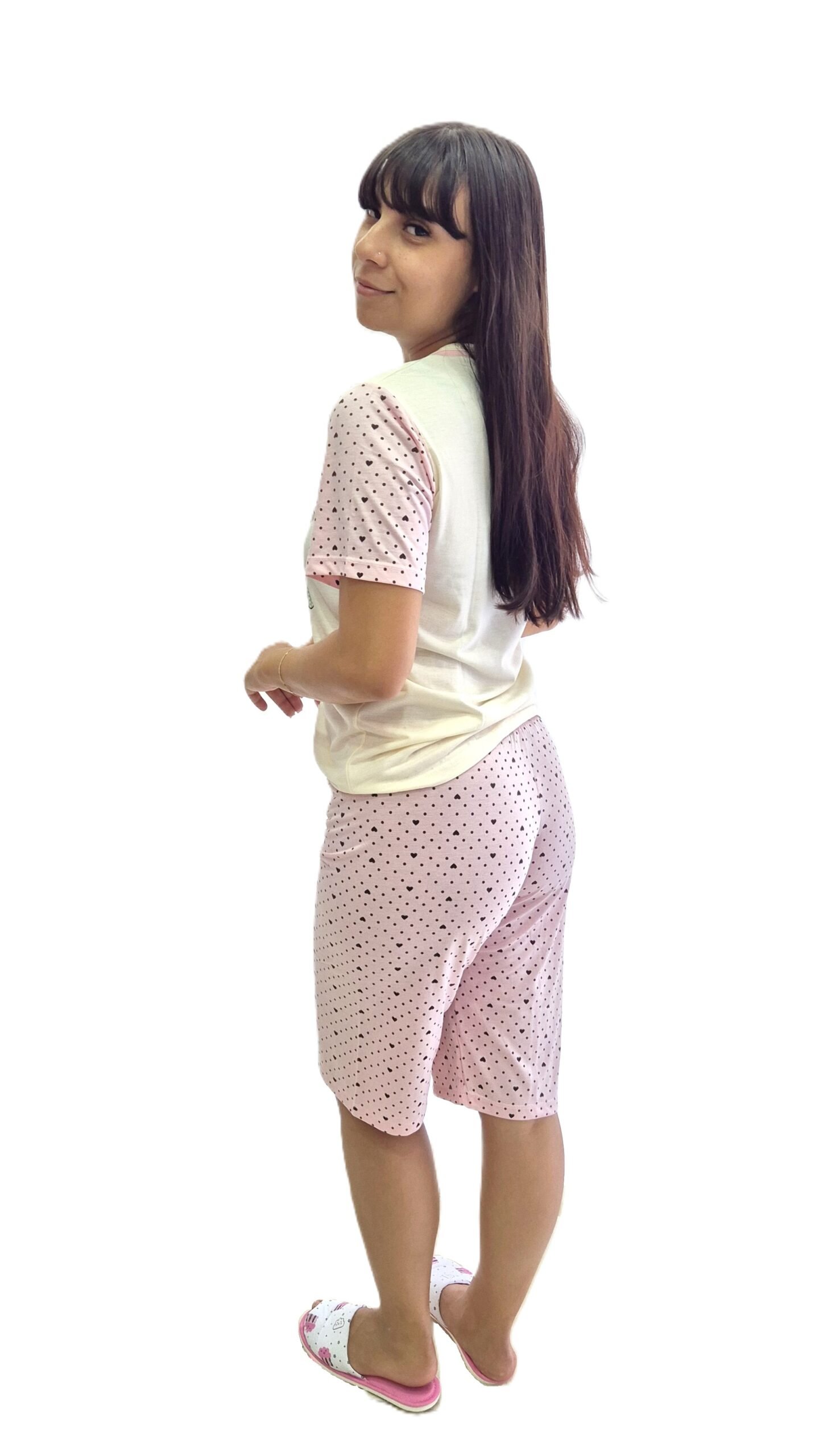PIJAMA CAPRI ADULTO C/ MEIA MANGA - Imagem 2