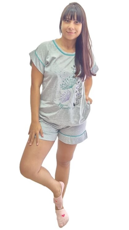 PIJAMA DE MANGA CURTA COM SHORT