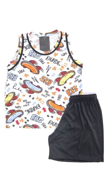 PIJAMA INFANTIL PV CAMISETA REGATA COM SHORT