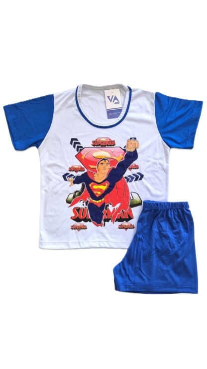 PIJAMA INFANTIL PV MANGA CURTA COM SHORT.