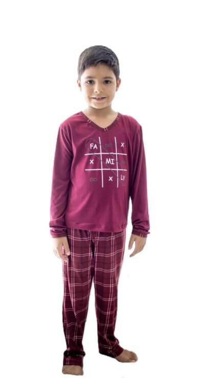 PIJAMA INFANTIL SUED MANGA COMPRIDA COM CALÇA.