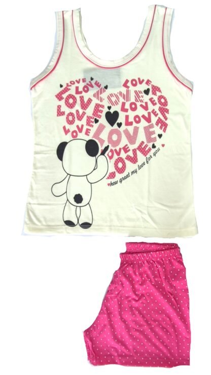 PIJAMA INFANTIL PV CAMISETA REGATA COM SHORT
