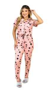 PIJAMA SUEDE AMERICANO MANGA CURTA COM CALÇA COMPRIDA